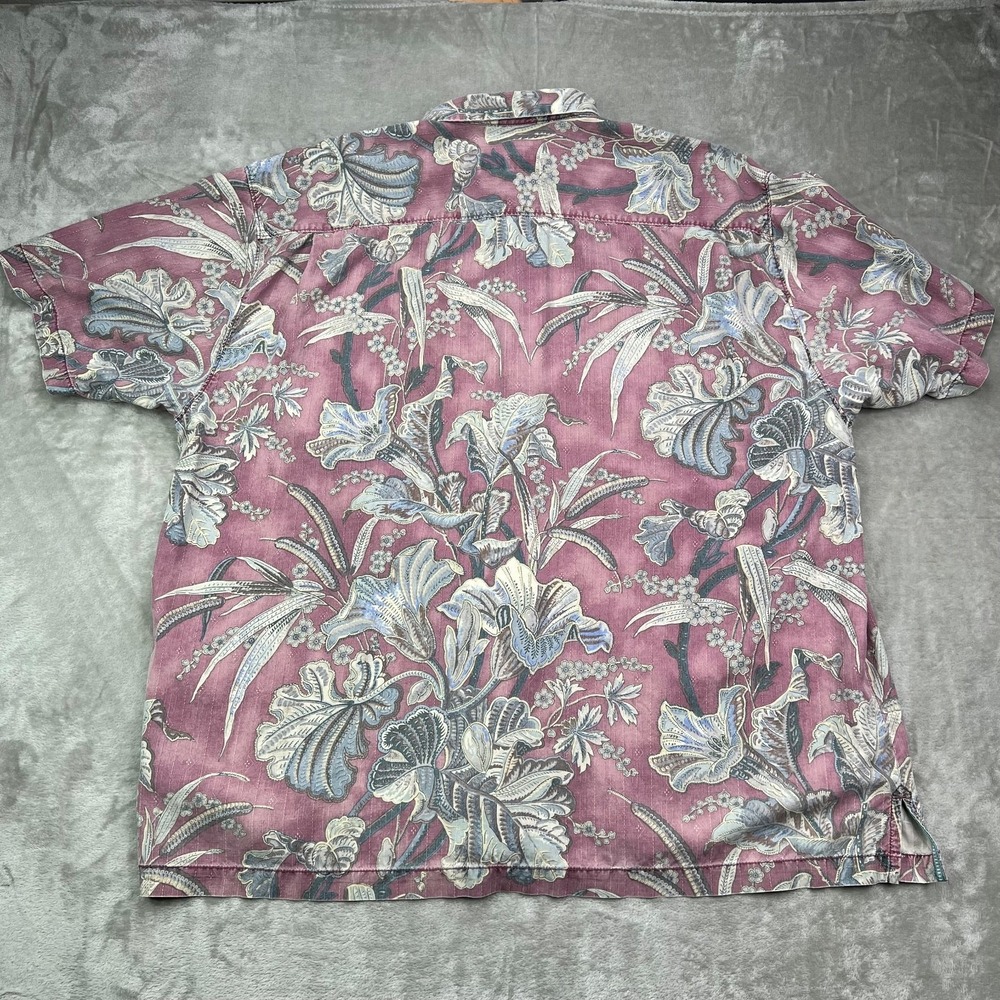 Tommy Bahama Floral Camp Shirt Mens 2XL Multicolor Short Sleeve Silk Coastal‎ - Picture 2 of 10
